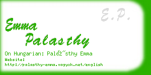 emma palasthy business card